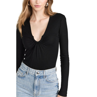 Iro Ruched Black Hallya Shirt Size M