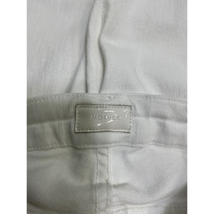 Mother 'The Looker' White High-Rise Ankle Skinny Fray Hem Denim Jean Size 24 (0)