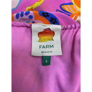 Farm Rio Full Garden Pink Viscose Maxi Dress Size S