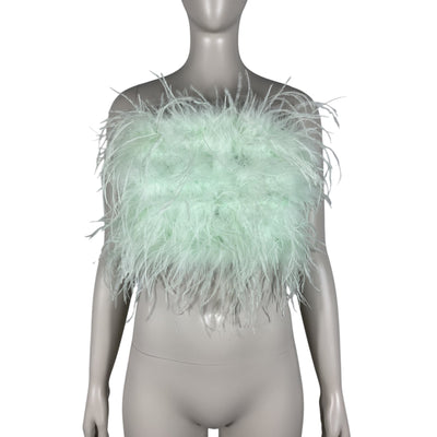 Lamarque Feathered Mint Zaina Bandeau Top Size L