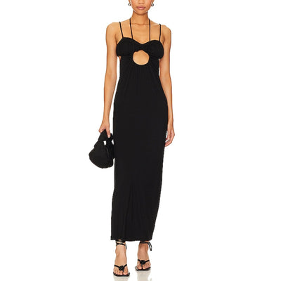 Lpa 'Viola' Black Maxi Dress Size L