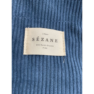 Sézane 'Velvet' Blue Polyester Tote Bag