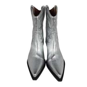 Paris Texas Metallic Silver Star Cowboy Boots Size 6 US / 36 EU