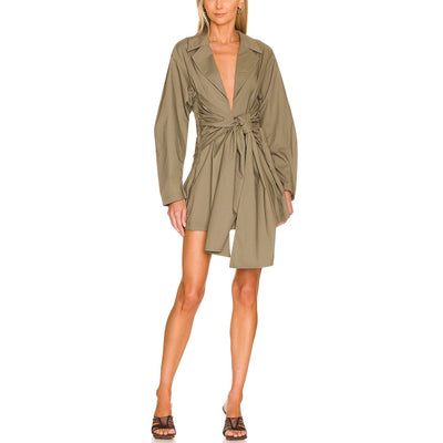 L'Academie Draped Tan Draya Mini Dress Size XS