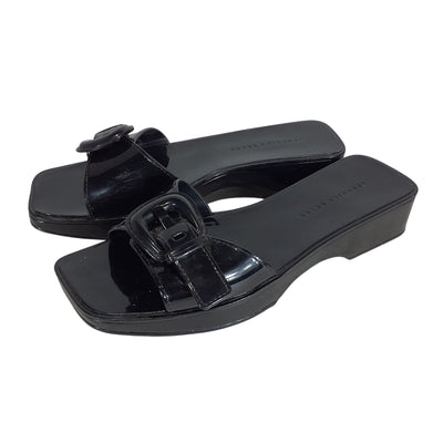 Veronica Beard Glossy Black Davina Jelly Sandals Size 7 m