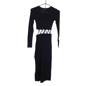 The Range Knit Black Laced Crew Size XS Dress