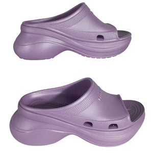 Balenciaga Platform Lilac Crocs Slide Mules Size FR 37/ US 7