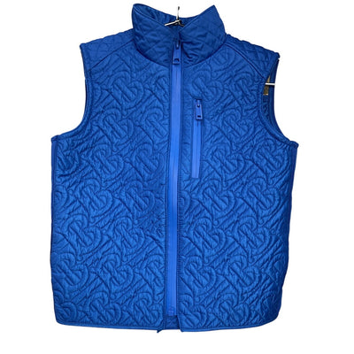 Burberry Quilted Blue Monogram 'B' Kids Vest Size 6Y