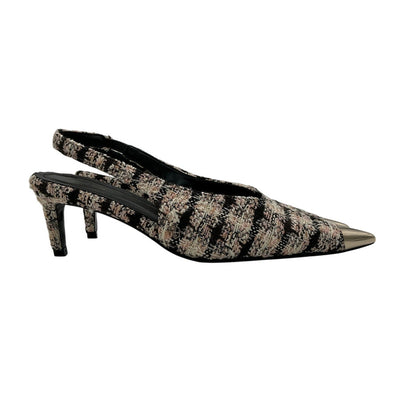 Anine Bing Tweed Multicolor Nina Slingback Pumps Size EU 40 / US 10