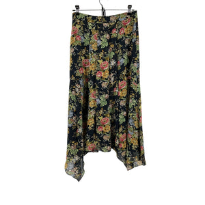 Derek Lam Floral Black Multi Celia Maxi Size 4 Skirt