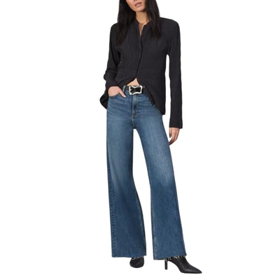 Rag & Bone Modern Blue Flexi Sofie Wide Leg Denim Jeans Size 27