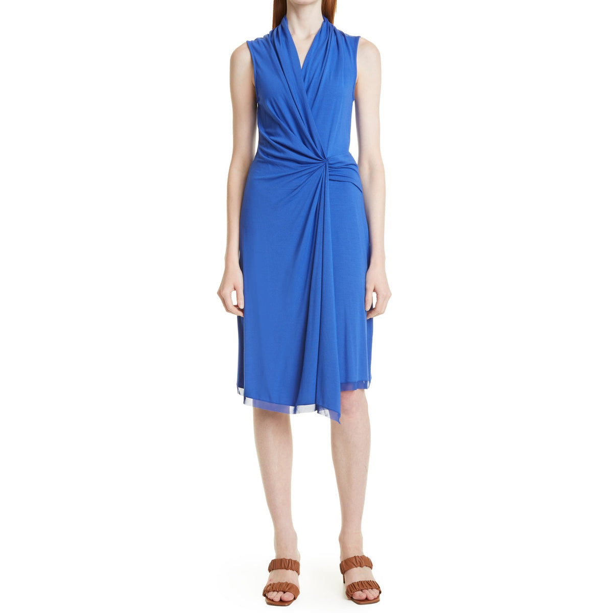 Kobi Halperin Draped Blue Sandra Dress Size XS