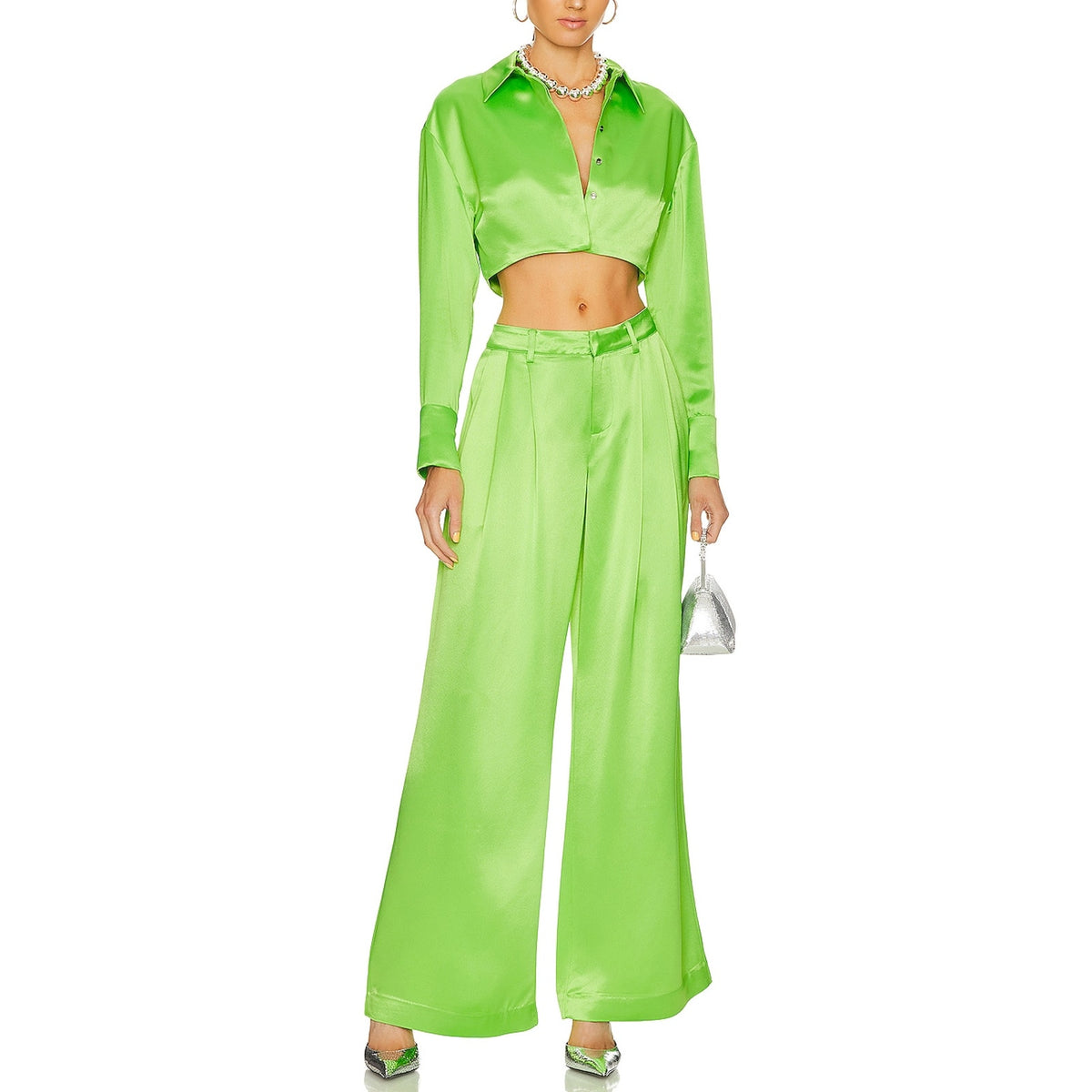 Retrofête Vibrant Lime Punch Barreto Size M Blouse