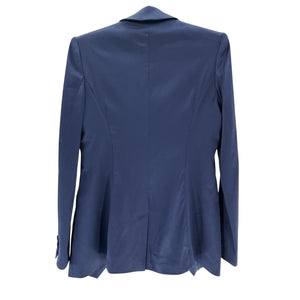Favorite Daughter Satin Blue Peak Lapel Blazer Size XS