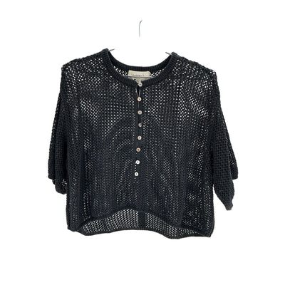 Lspace 'Coast Is Clear' Black Cotton Top Size S