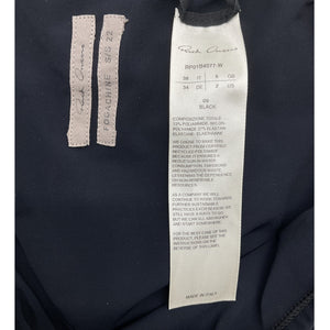 Rick Owens Sleek Black Ruched Mini Skirt Size IT 38 / US 2