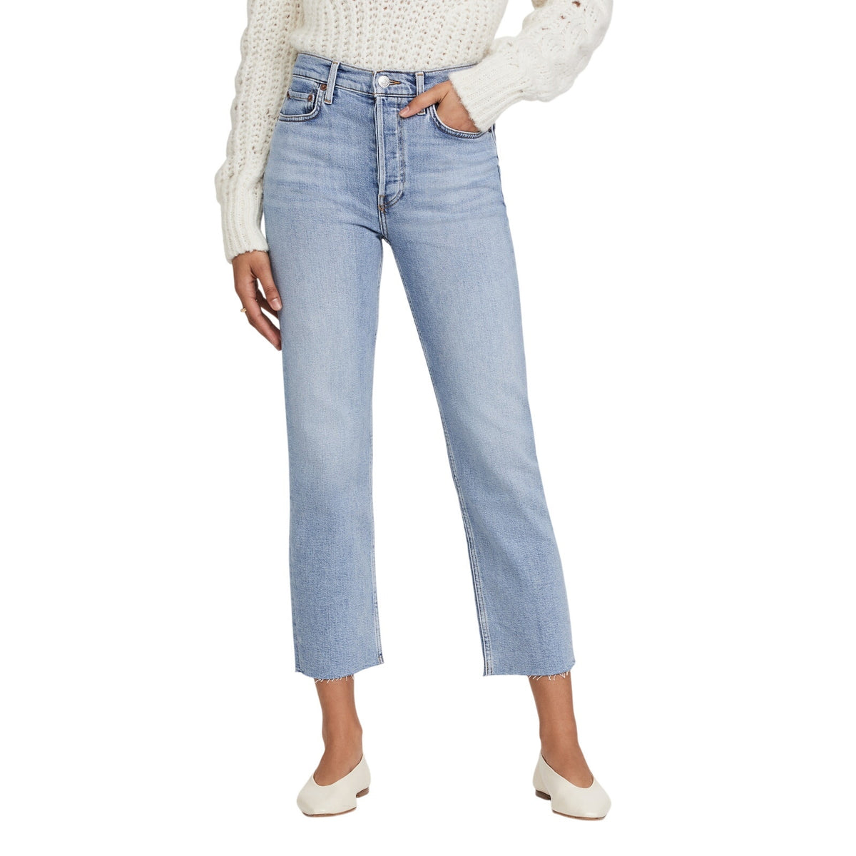 Re/Done Classic Blue Stove Pipe Denim Jeans Size 25