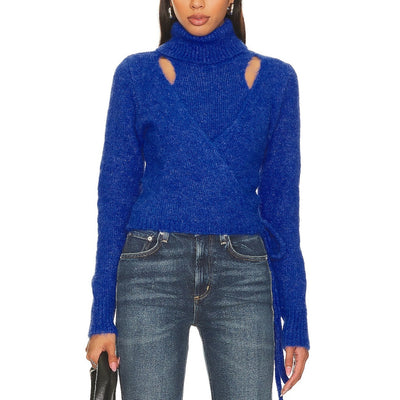 Astr The Label Fuzzy Blue Natasha Sweater Size L