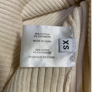Proenza Schouler Ribbed Cream Button Sleeve Sweater Size XS
