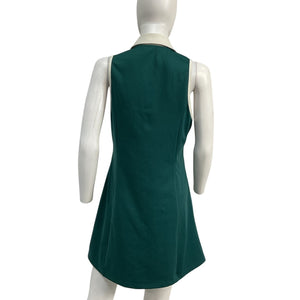 Reformation Sleek Green Leslie Ecomove Zip Front Dress Size XL