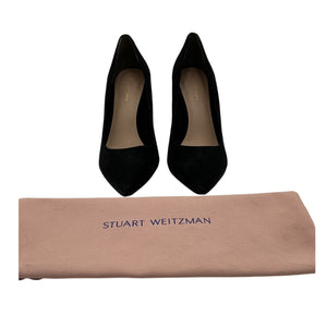 Stuart Weitzman Suede Black Leigh 95 Pumps Size 8