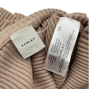 Varley Ribbed Beige Reid Half Zip Sweater Size XS