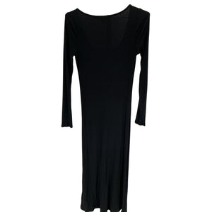 Hatch Classic Black Longsleeve Rib Dress Size 2