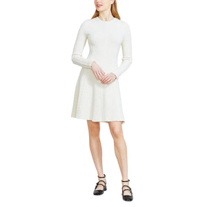 Lela Rose Embroidered Ivory Fit And Flare Size XS Dress NWT
