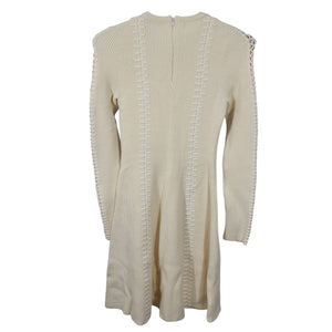 Lela Rose Embroidered Ivory Fit And Flare Size XS Dress NWT