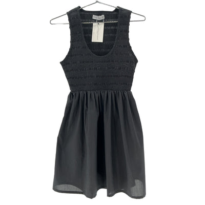 Faithfull The Brand Smocked Black Epoca Dress Size 4