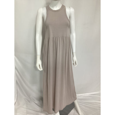 Ninety Percent Gathered Organic Cotton Gray Maxi Dress Size XS