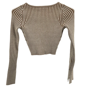John Elliott Ribbed Mocha Piper Cardigan Size 0