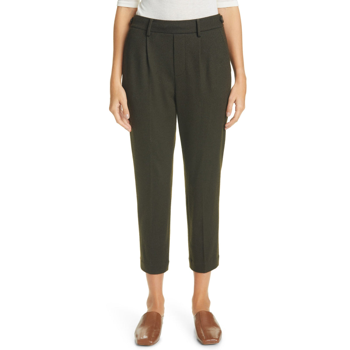 Vince Green Wool Blend Pull On Pants Size XS