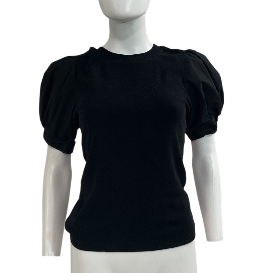 A.L.C. Chic Black Casey Puff Sleeve T-Shirt Size M
