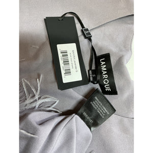 Neiman Marcus Feather Trimmed Lavender Bahira Mini Dress Size S NWT