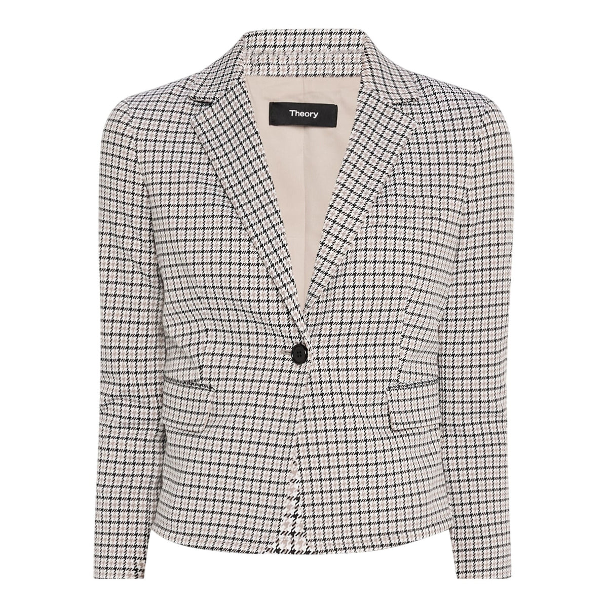 Theory Stretch Multicolor Houndstooth Blazer Size 2