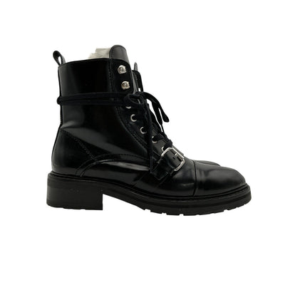 Allsaints Polished Black Donita Boots Size 38 EU / US 8
