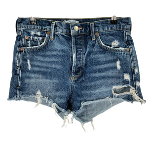 Agolde Distressed Blue Cutoff Shorts Size 27