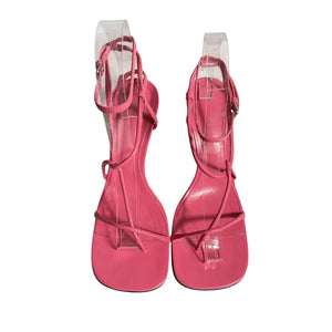 Bottega Veneta Elegant Pink Lace-Up Sandals Size 36 EU / US 6