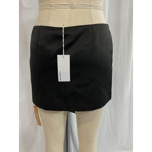 Reformation 'Carla' Black Low Waist Satin Skirt Size 0 - NWT