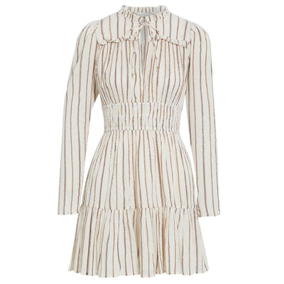 Ulla Johnson Metallic Striped Multicolor Rosalind Mini Dress Size 4