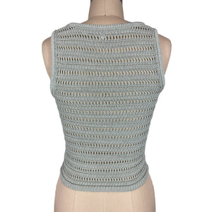 A.L.C. Open Knit Pale Mint Scoop Neck Tank Top Size XS