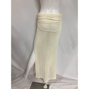 Lpa 'Soline' White Sheer Midi Skirt Size M