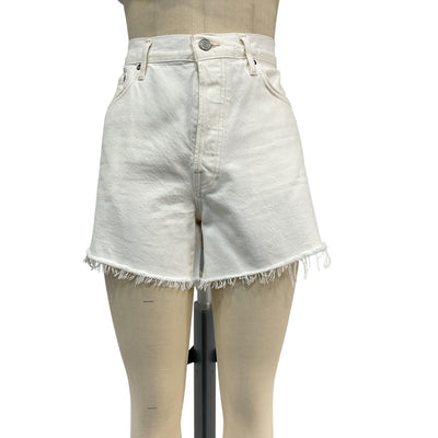 Agolde Organic White Parker Long Shorts Size 31