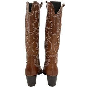 Tony Bianco Western Brown Primrose Boots Size 8.5