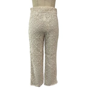 Sézane 'Fausto' Cream Cotton Trousers Size 6 - NWT