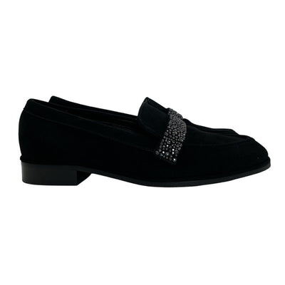 Stuart Weitzman Refined Black Palmer Sleek Royale Loafers Size 5.5 B