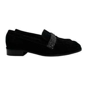 Stuart Weitzman Refined Black Palmer Sleek Royale Loafers Size 5.5 B