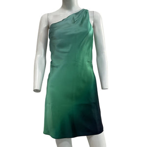 Cami Nyc Silky Turquoise Ombre Anges Mini Dress Size XS