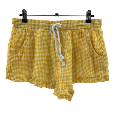 Ciao Lucia Gingham Yellow Togo Shorts Size M
